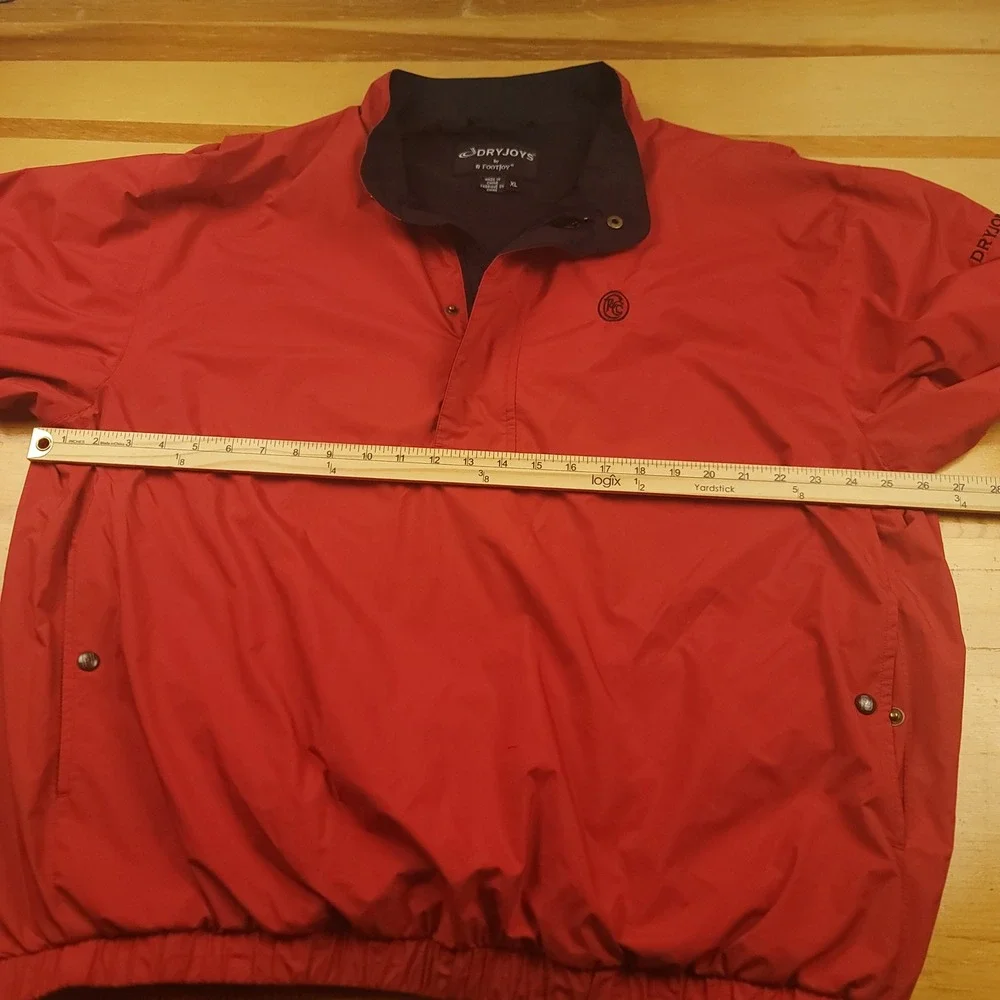 DryJoys‎ by FootJoy Red Pullover Golf Windbreaker Jacket Men's XL - ISSUE